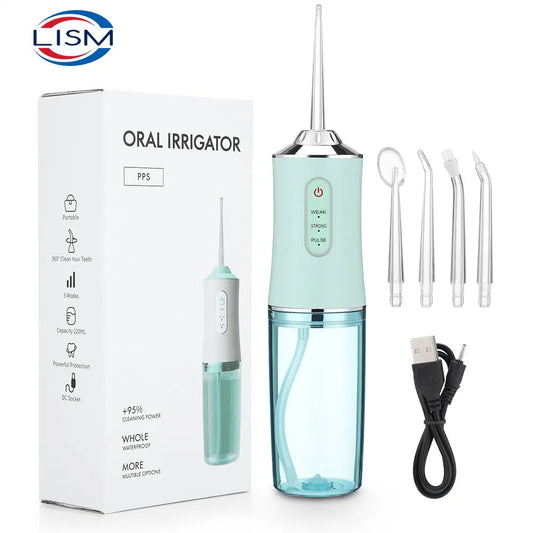 Portable Smart Electric Oral Irrigator Water Flosser USB Rechargeable
