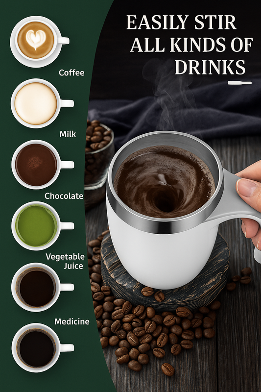 Self-Stirring Mug – Perfect for Lazy Coffee Lovers!